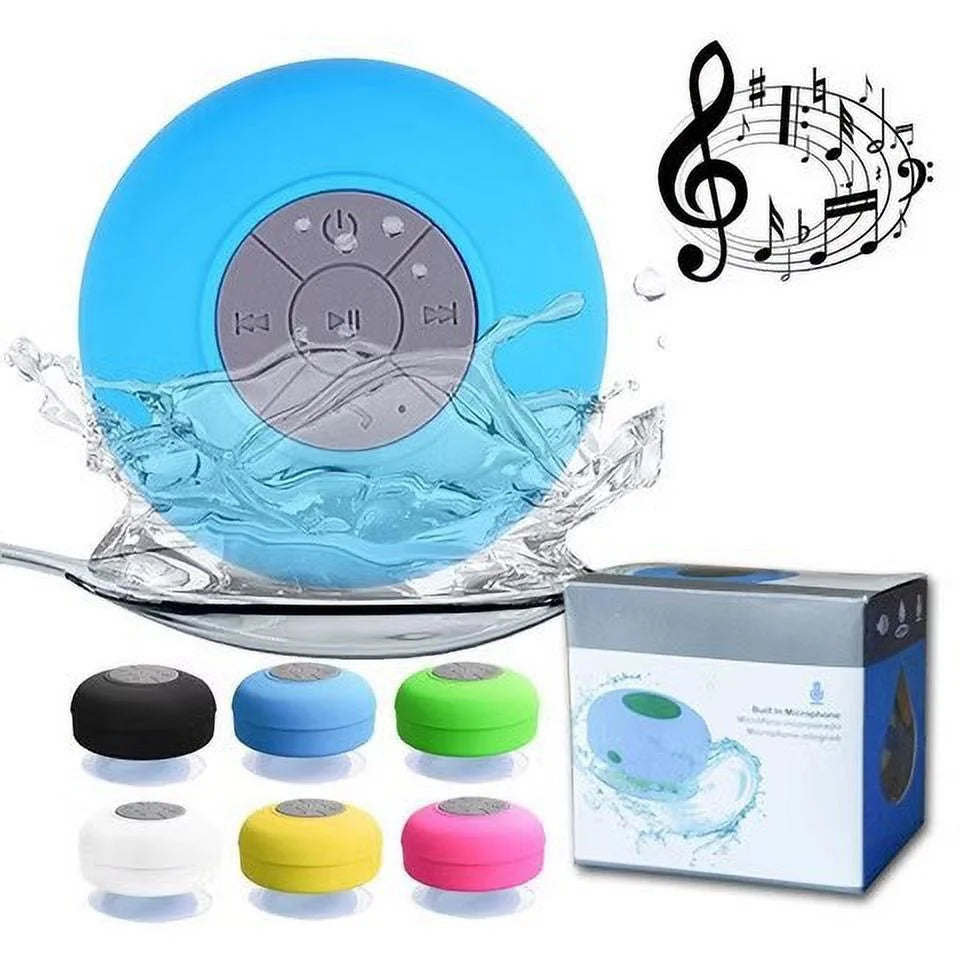 , Shower Speaker, IPX6 Waterproof Bluetooth Speaker, Loud HD Sound, Portable Wireless Speaker with Suction Cup & Sturdy Hook, Built-In Mic, for Shower, Pool, Beach, Black